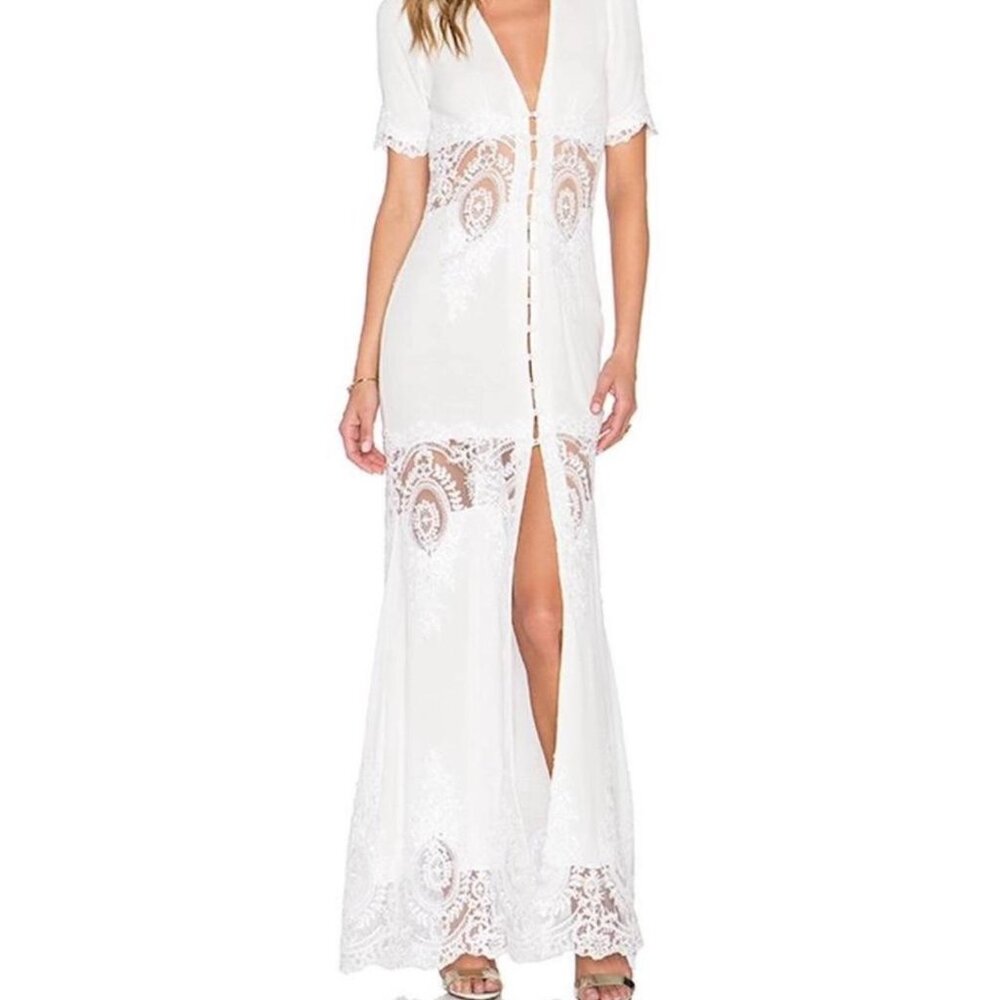 Stone Cold Fox White Octavia Gown